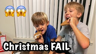 Kids Destroy Gingerbread House  Costco Gingerbread Kit [upl. by Lingwood709]