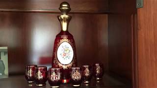 Vintage Murano Decanter and Glasses with Gold [upl. by Saretta]