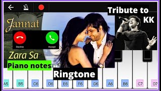 Zara sa piano tutorial  zara si dil me de jaga tu ringtone  kk song ringtone  kk songs piano [upl. by Colwell784]