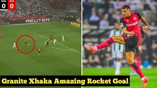 Granite Xhaka Amazing Rocket Goal  Xhaka Goal Vs Gladbach  Wirtz last minute goal [upl. by Shirl]