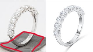 Hiend jewelry retouching services in Photoshop Tutorial 2024  Jewelry photo editing tutorial 2024 [upl. by Yesllek]