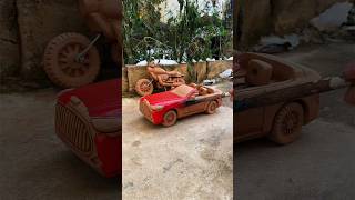 Red🔴खुनी Car🚙😲 mini wood toy woodworking art skill wood  hand crafts  shorts [upl. by Utham867]