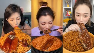 2x Spicy Noodles Eating with Fish quot Real Mukbang Eating Chinese Food  Asmr Mukbangs [upl. by Yaral]