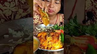 Eating Spicy🌶️Pangash Fish Curry With Huge Rice🤤🤤viralvideo shorts eatingshow [upl. by Crocker176]