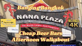 Bangkok SukhumvitNana Plaza Area Walkabout  Posh Hotels Bars Restaurants Cheap Pints Of Chang [upl. by Ynner]