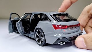 Unboxing Most Realistic Audi RS6 132 Scale Diecast Model Car  With Opening Doors [upl. by Noram]