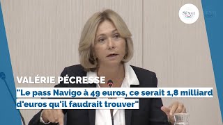 Valérie Pécresse quotLe pass Navigo à 49 euros ce serait 18 milliard deuros quil faudrait trouverquot [upl. by Attenod]