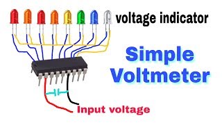 How to  DIY  Voltmeter How to make LED voltmeter RC Invention diy howtomake [upl. by Laitselec]