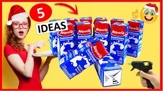 5 MANUALIDADES NAVIDEÑAS con CAJAS DE LECHE TETRAPACK ♻ [upl. by Odlaw559]