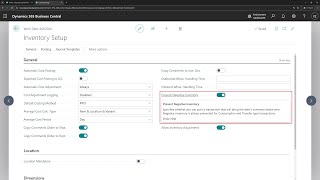 Business Central short video Prevent Negative Inventory items inventory below zero [upl. by Demona]