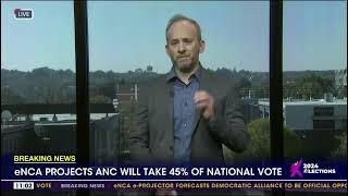 eNCA projects ANC will take 45 of national vote [upl. by Boswall]