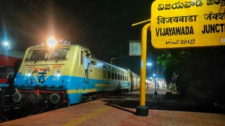 BHILAI WAM4 livery BZA WAP4 22201 leading 12763 TPTY SC PADMAVATI SF departing from VIJAYAWADA Jn [upl. by Novj]