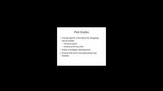 Piloting Your Research to Success The Why What and How of Pilot Studies [upl. by Prober]