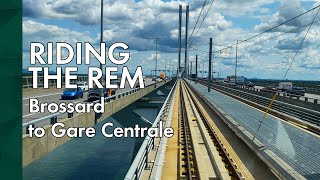 Riding the REM Brossard to Gare Centrale Rear View POV [upl. by Reube]