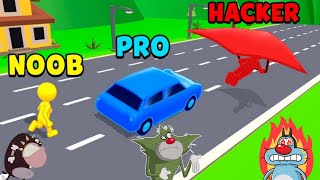 Noob Vs Pro Vs Hacker In Shape Shifting Oggy Funny Oggy Jack Bob Voice Shinchan [upl. by Gnirol62]