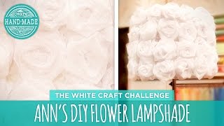 Anns DIY Flower Lamp  HGTV Handmade White Craft Challenge [upl. by Aneleve993]