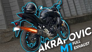 AKRAPOVIC M1 FULL EXHAUST  2022 YAMAHA MT 03 4K [upl. by Judi]