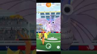 Venomoth Duo Raid Battle with Speed Run pokemongo [upl. by Attelocin]