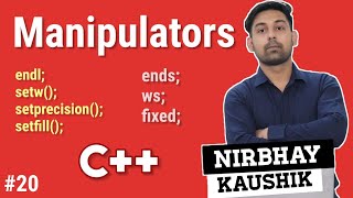 Manipulators In C With Example  What Is Manipulators  Explain In Hindi By Nirbhay Kaushik [upl. by Steinberg]