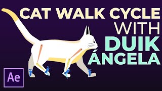 2D Cat walk cycle Animation in After Effects using Latest DUIK Angela Plugin [upl. by Curkell203]