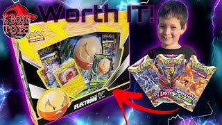 WORTH IT Kids Opening Pokemon Sword amp Shield Hisuian Electrode V Box Incredible Card Pulls [upl. by Aihk256]