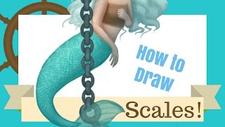 HOW TO DRAW MERMAID SCALES [upl. by Nunci]