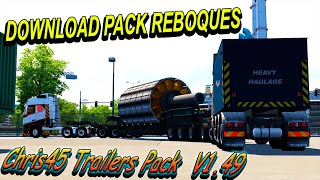 DOWNLOAD PACK REBOQUES E CARGAS GIGANTES ETS 2 V149 [upl. by Bunni]