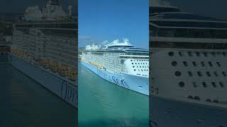 Odyssey of the seas turning and leaving Civitavecchia royalcaribbean italy cruise [upl. by Vine]