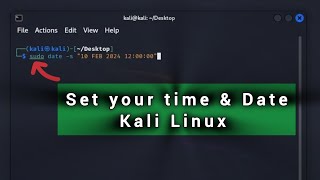 How to change the system time in Kali Linux [upl. by Htebazileharas]