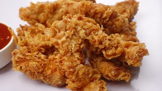 Crispy Chicken Strips KFC StyleQuick And Easy Recipe By Recipes Of The World [upl. by Eniahs]