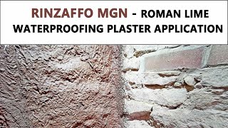 Rinzaffo MGN  Roman Waterproofing Lime Plaster Application [upl. by Lehteb]