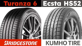 Bridgestone Turanza 6 vs Kumho Ecsta HS52 [upl. by Valentijn]