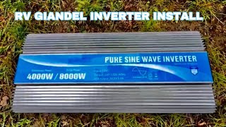 RV How to Install GIANDEL 40008000 WATT PURE SINE WAVE POWER INVERTER [upl. by Epps]