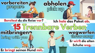 Leitfaden zu trennbaren Verben im Deutschen Gebrauch und Beispiele [upl. by Ainirtac]