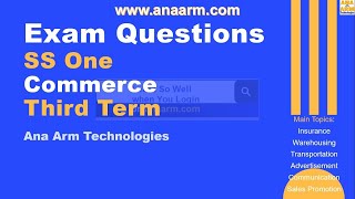 Exam Questions SS One Commerce Third Term 1 to 20 [upl. by Belicia]