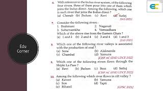 Rivers and Lakes of India MCQPart 1 [upl. by Horatio625]