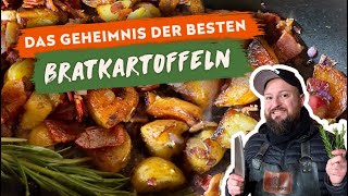 Genau so gehen Bratkartoffeln in der Gusspfanne  BBQ Madness [upl. by Sokcin]