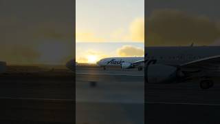 Wonderful Scenes of Sunrise in Tel Aviv B737 Alaska shorts aviation airport mayday atc [upl. by Cindie668]