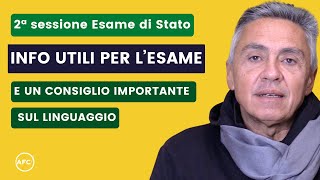 2ª sessione Esame di Stato info utili e un consiglio importante [upl. by Nihhi717]