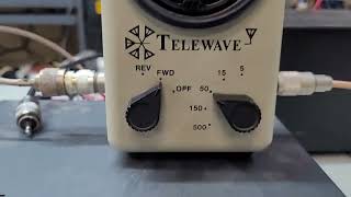 TELEWAVE 44A WATT METER PROOF OF OPERATION [upl. by Goran]