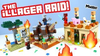 LEGO Minecraft The illager Raid Village Set Speed Build 2020 [upl. by Kcirdla]