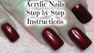 💅 Acrylic Nails Tutorial Step by Step Square Shape Instructions 💅✔ [upl. by Akahs]