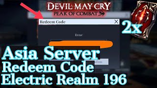 Devil May Cry Peak of Combat  DMC POC   Redeem code for ASIA Server  Electric Realm  Floor 196 [upl. by Llerred]