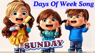 Days of the Week Song Animation Sunday Monday Tuesday Wednesday Thursday Friday Saturday [upl. by Atiuqes]