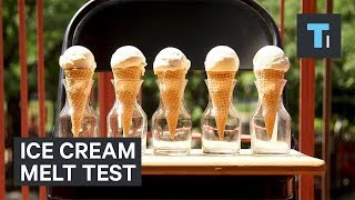 How Fast 5 Popular Ice Cream Brands Melt [upl. by Nyladnarb]