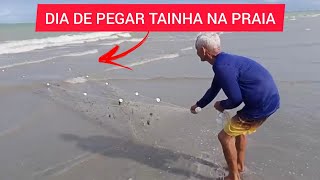 O MAR ESTAR PARA PEIXE OLHA AI OS PEIXES VINDO NA REDE É TAINHA E SIRI [upl. by Hammel]