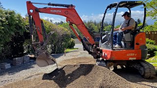 How to Install a Carport for our RV Step 3 – Level the Gravel Pad [upl. by Aniryt]