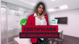 ¿ES NECESARIO TRAMITAR EL CERTIFICADO CONCORDANCIA📝👆 [upl. by Lemhar]