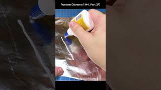 Runway Diorama 1144 Part 3 Painting the base diy scalemodels modelaviation [upl. by Notyarb800]