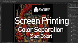 Color Separation Spot Color  Photoshop Tutorial  SilkScreen Printing [upl. by Aleinad]